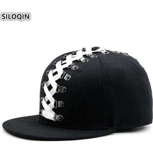 SILOQIN 2020 New Trend Couple Hat Hip Hop Caps Mens Flat-brimmed Hats Novelty Punk Style Personality Fashion Womens Brand Cap
