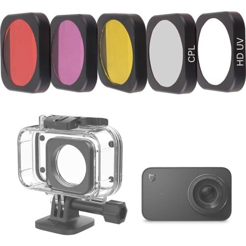 TENENELE Mijia 4K Original Protection Case UV PL Diving Red Yellow Magenta Filters Kit For Xiaomi Mijia 4K Mini Camera Accessory