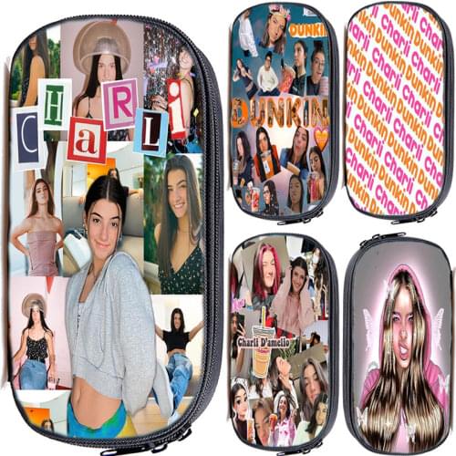 Charli Damelio Pencil Bag Students Multifunction Pen Bag High Quality Cute Stationery Bag Children Charli D'Amelio Pencil Case