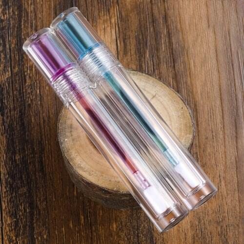 100pcs 4ml Empty Lip Gloss Tubes with Colorful Wand Transparent Lip Gloss Containers Clear Refillable Lipstick Bottles