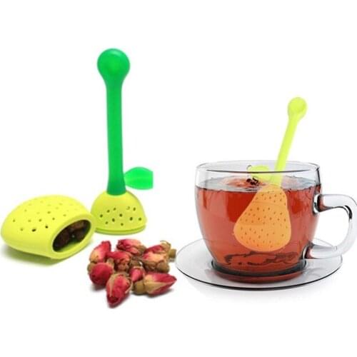 Pear Design Silicone Tea Strainer Infuser Teabag Filter Teacup Teapot Lovely