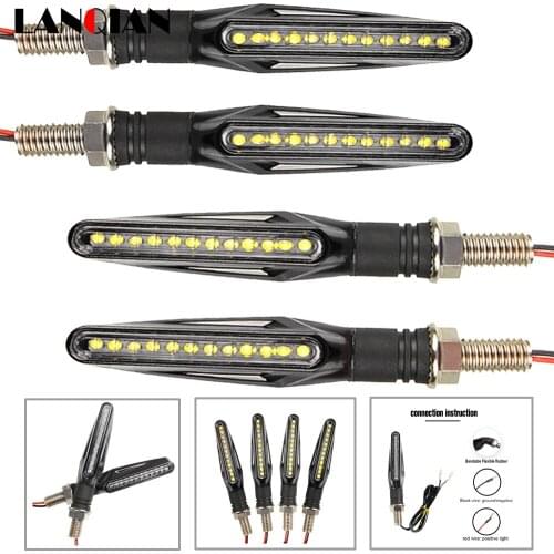 Motorcycle LED plastic 38V Turn Signal Light Direction Indicators Amber For Kawasaki Ninja ZX6 ZX6R ZX7R ZX9R ZX12R ZX14R ZX500R