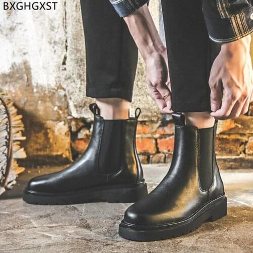 Winter Boots for Men Male Luxury Designer Shoes Man Chelsea Boots Men Motorcycle Boots Man Leather Casual Shoes for Man 2021