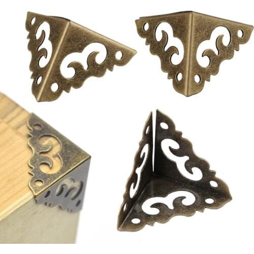 10Pcs Qinggu 20*20 Side Iron Sheet Corner Protector Auspicious Box Cloud Packaging Corner Decoration Iron Protective Wooden A0C1