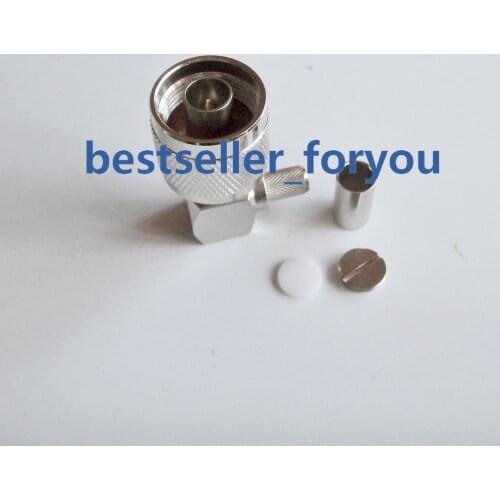 2Piece N Male Plug Right Angle RA Crimp For RG8X RG-8X LMR240 Cable RF Connector