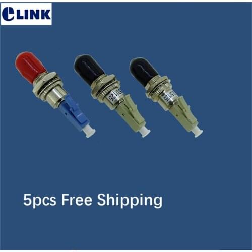 5PCS LC-ST hybrid coupler male to female VFL use fiber optic SM MM APC connector ftth adapter free shipping fibra optica ELINK