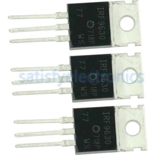 5PCS Original IRF9630 IRF9630PBF P-Channel MOSFET 200V 6.5A TO-220 IRF9630