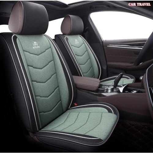 CAR TRAVEL flax car seat covers For toyota avensis t25 wish prado 120 150 corolla prius 20 land cruiser 100 camry 40 50 car seat