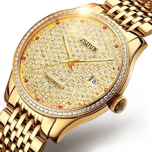 Top Brand Luxury Gold Watches Mens Automatic Mechanical Wristwatches MIYOTA Movement Sapphire Mirror Fashion Watches for Men