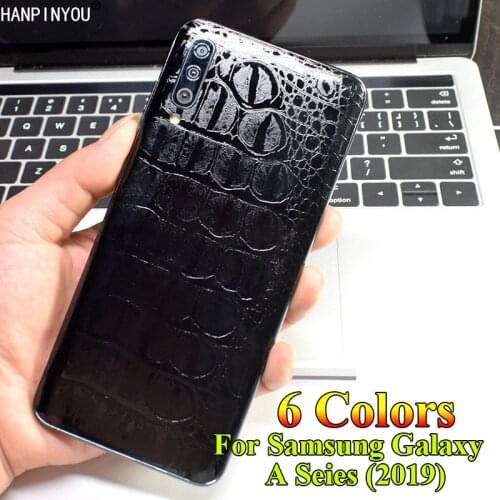For Samsung Galaxy A51 A71 A20S A30S A40S A50S A80 5G Crocodile / Snake Skin Pattern Leather Back Matte Film Decals Wrap Sticker