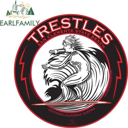 EARLFAMILY 13cm x 12.5cm for San Clements State Beach Auto Bumper Window Car Stickers Fashion DIY Waterproof Windshield Decal