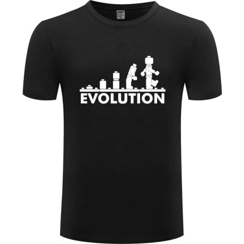 LEGO EVOLUTION Sheldon Cooper Funny Creative Mens T-Shirt T Shirt Men Summer New Short Sleeve O Neck Cotton Casual Top Tee