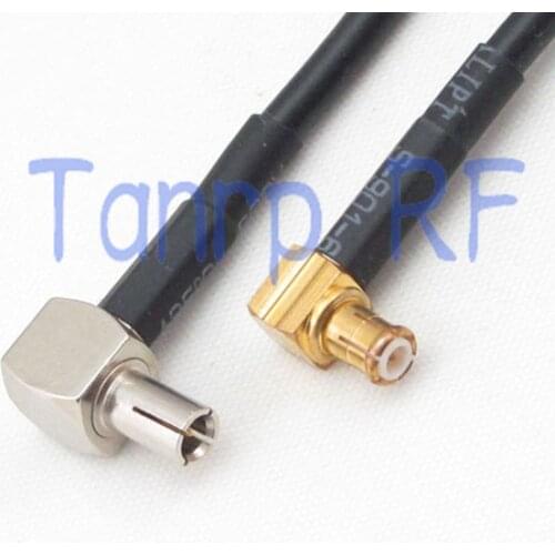 10pcs 6in TS9 male plug to MCX male both right angle RF connector adapter 15CM Pigtail coaxial jumper cable RG174 extension cord