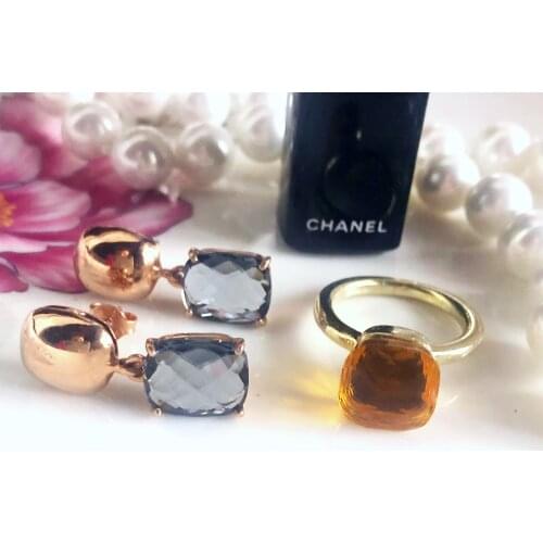 Ring and earrings set parure