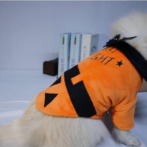 Dog Halloween Decor costume party pet transformation outfit wacky bat ghost festival coat dog fall winter clothing