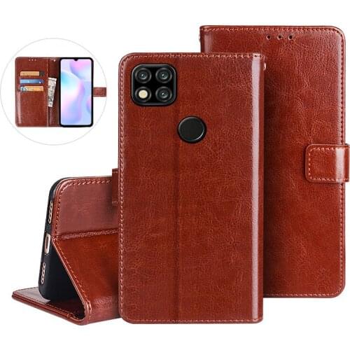 For Xiaomi Redmi 9C 6.53" Leather Case On For Coque Redmi 9C M2006C3MG Premium Magnetic Flip Wallet Cover Phone Cases Fundas