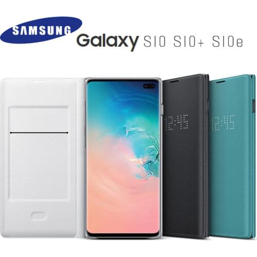 For SAMSUNG S10 Official Original Galaxy S10+ LED Wallet Cover Flip Cover Galaxy S10 Plus S10e Smart Card Pocket Leather Case