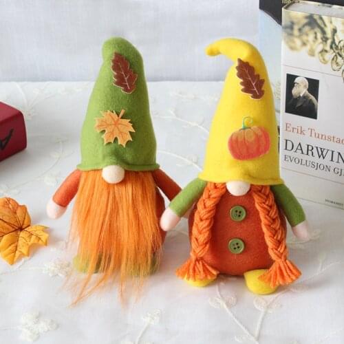 Thanksgiving Autumn Doll Creative Dwarf Faceless Doll Decorations Harvest Festival