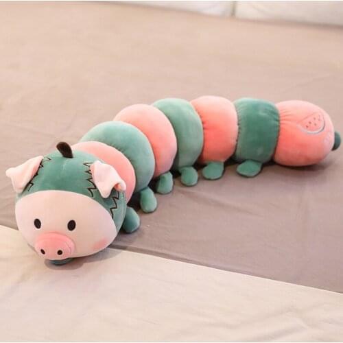 Cutetoy sleeping pillow doll long pillow cloth doll cuddling dollfor Kids Girl Cute fruit caterpillar doll plush toy comfor