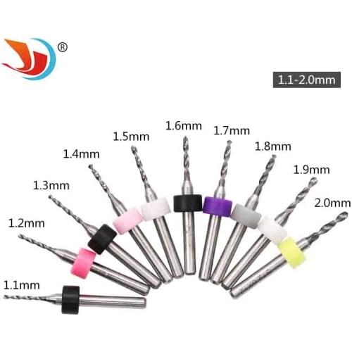 10Pcs/set Micro Mini Twist Drill Bits Set PCB Print Circuit Board Tungsten Carbide Engraving Tool Metalworking