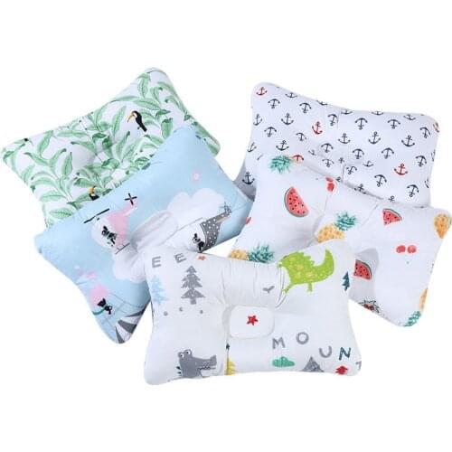 Baby Nursing Pillow Infant Newborn Sleep Support Concave Cartoon Pillow Printed Shaping Cushion Prevent Flat Head