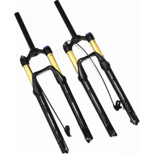 Suspension 32MM 1-1/8 Straight Tube 26 27.5 29 Inch Fork Mountain Bike 120MM Air Cushion Bike Plug 9X100MM QR Shaft