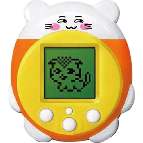 R7RB Dog/Cat Intelligence Developmental Electronic Pet Cartoon Toys with Hand Strap for 3+ Kids, Blue/Yellow/Pink