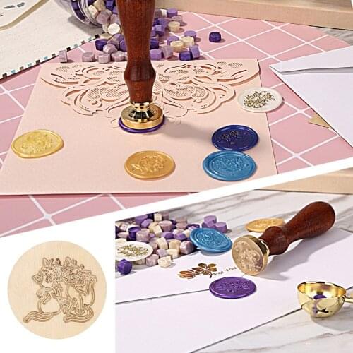 Modern Ancient Wax Seal Head Animal Replacement Round Seal Copper Head for DIY Card Decor for Stamps Wedding Invitation