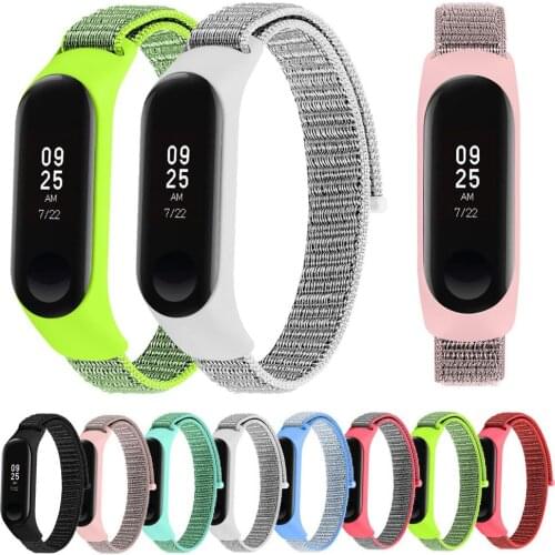 Replace Wristband For Xiaomi Mi Band 4 3 Nylon Strap Wrist Sports Bracelet For Mi band 4 Miband 4 3 Band4 Smart Bracelet Strap