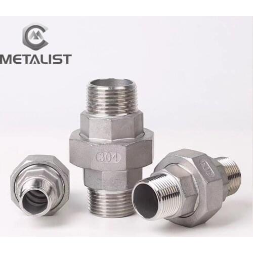 METALIST DN50 Male & DN50 Male BSP Thread SS304 Live Joint Coupling Union Connector Pipe Fitting for Tube Connection