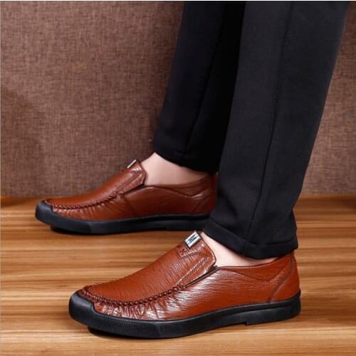 Luxury Men Fashion Leather Shoes Working Shoes Business Casual Shoes Flats Male Sneaker Zapatos De Hombre Mocassin Homme Loafers