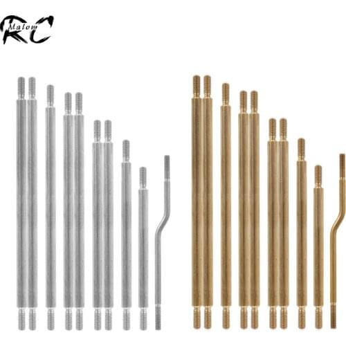 10 Pcs Brass or Titanium Alloy Chassis Suspension Links Steering Link Panhard Bar for 1/10 RC Crawler Axial SCX10 III AXI03007