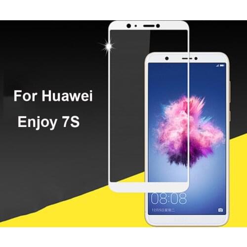Ultra-Thin White Gold black color full screen protector Tempered Glass film For Huawei Enjoy 7S Screen protective glass film