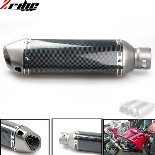 Motorcycle Exhaust Universal Muffler Motorbike 51mm Inlet Exhaust For SUZUKI DL650 V-STROM GSX 600F/750F KATANA GSF600 BANDIT