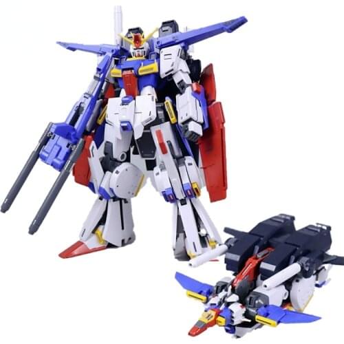 Gundam Anime Figure MG 1/100 Ver.KA MSZ-010 ZZ Gundam Assembly Model Double Zeta Effects Action Figure Model Toys for Children
