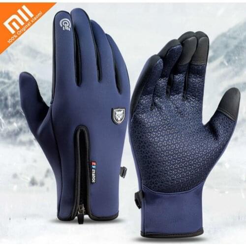 Xiaomi Winter Thermal Gloves Waterproof Windproof Outdoor Sports Warm Cycling Gloves Full Finger Touch Screen Glove Men Women