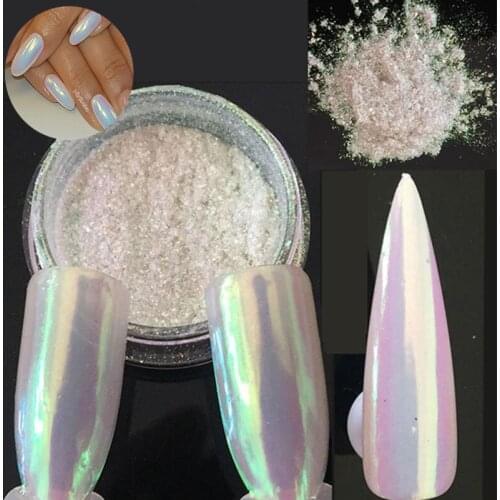 0.2g/jars Aurora Chameleon Nail Powder Super Fine Mirror Effect Nail Dust Iridescence Aurora Manicure Powder