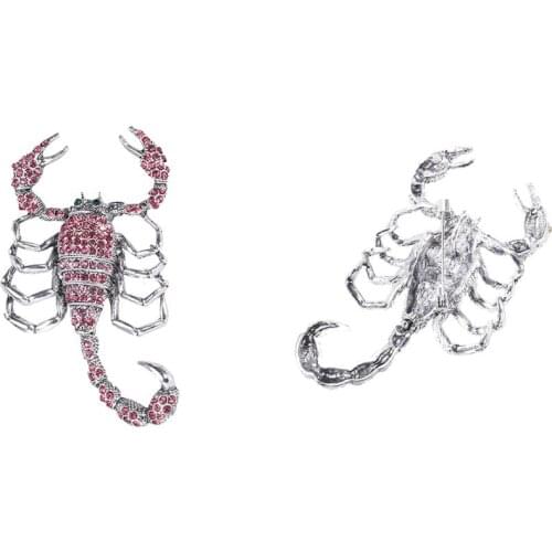 1 new scorpion safety pin pearl rhinestone alloy metal brooch for women beautiful winter design fashion brooch gift