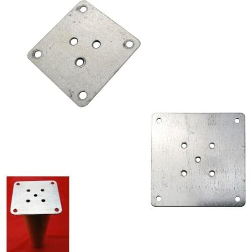 10Pcs Square1.5MM Thick Furniture Table Cabinet Cupboard Wooden Leg Feet Screw-On Attaching Mounting Plate