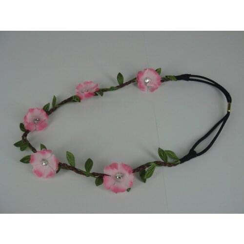 12PCS Hot Fashion Wedding Flower Elastic Headband Hair Band Garland Hair Wreaths Free Shipping