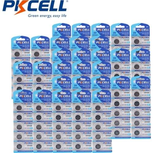 150pcs/30card CR1620 Button Cell Coin Batteries CR1620 3V Lithium Battery for Car Remote Control Electric Alarm