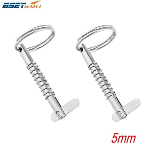 2PCS 5mm BSET MATEL Marine Grade 316 Stainless Steel Quick Release Pin for Boat Bimini Top Deck Hinge Marine hardware Boat