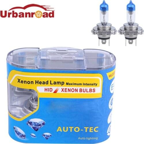 2PCS H4 55w 12v fog lights halogen bulb h4 white halogen 4000k 55w Car Head Lamp Light Car Styling Super Bright