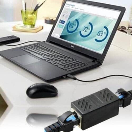 2pcs RJ45 Female To Female CAT6 Networ k Ethernet LAN Connector Adapter Coupler 270B