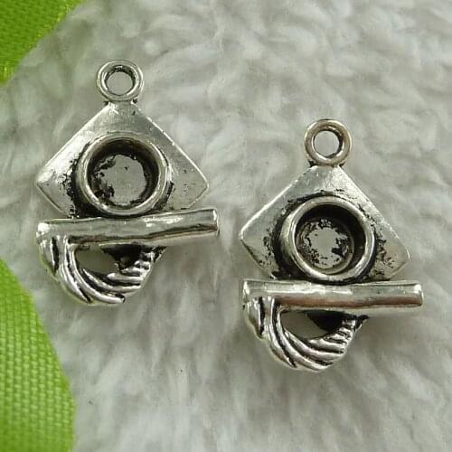 220 pieces antique silver inkstone charms 20x13mm #2799