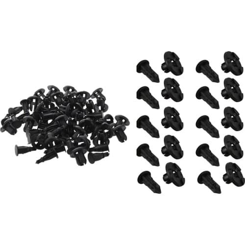 40 Pcs Car Accessories: 30Pcs 10mm Bumper Clips & 10 Pcs Plastic Fastener Clip 8mm