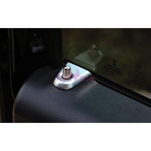 Accessories For Mercedes-Benz Vito W447 Viano Valente Metris 2014-2017 Door Lock Pin Molding Cover Kit Trim Chrome