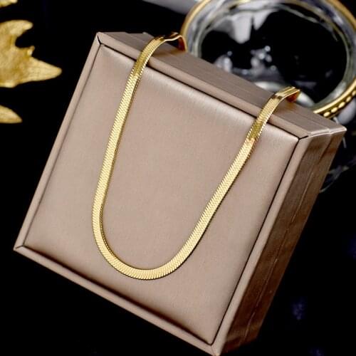 High quality Stainless Steel Clavicle Blade Statement Women Gold Silver Snake Choker Necklace Chain