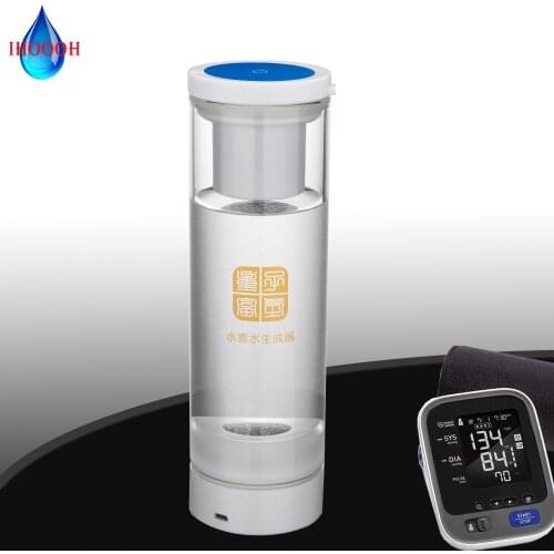 Hydrogen Water Generator Glass Bottle MRETOH 7.8Hertz Cup H2 Ionizer Help Treat Chronic Diseases Hypertension High Blood Sugar