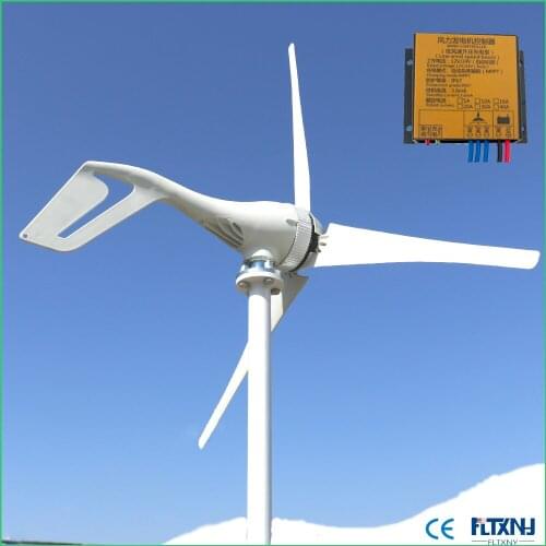 Horizontal Wind Turbine 400W Wind Generator 12V 24V 48V with MPPT wind controller Fit for Solar system